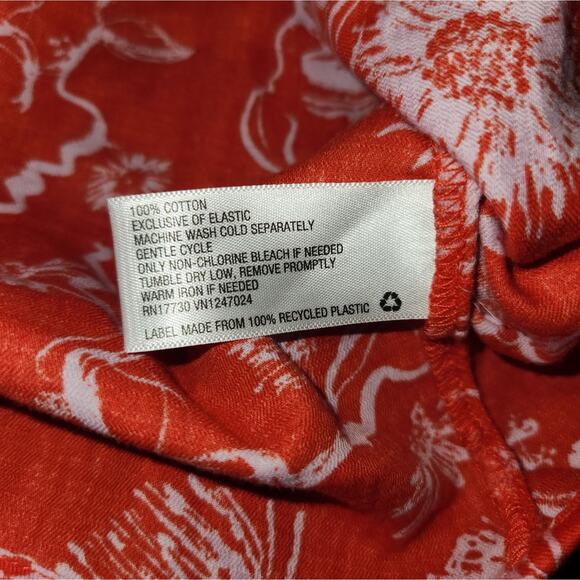 Ava & Viv NWT Red Orange‎ Sweetheart Floral Puff Sleeve Top Size 4X - Picture 4 of 10